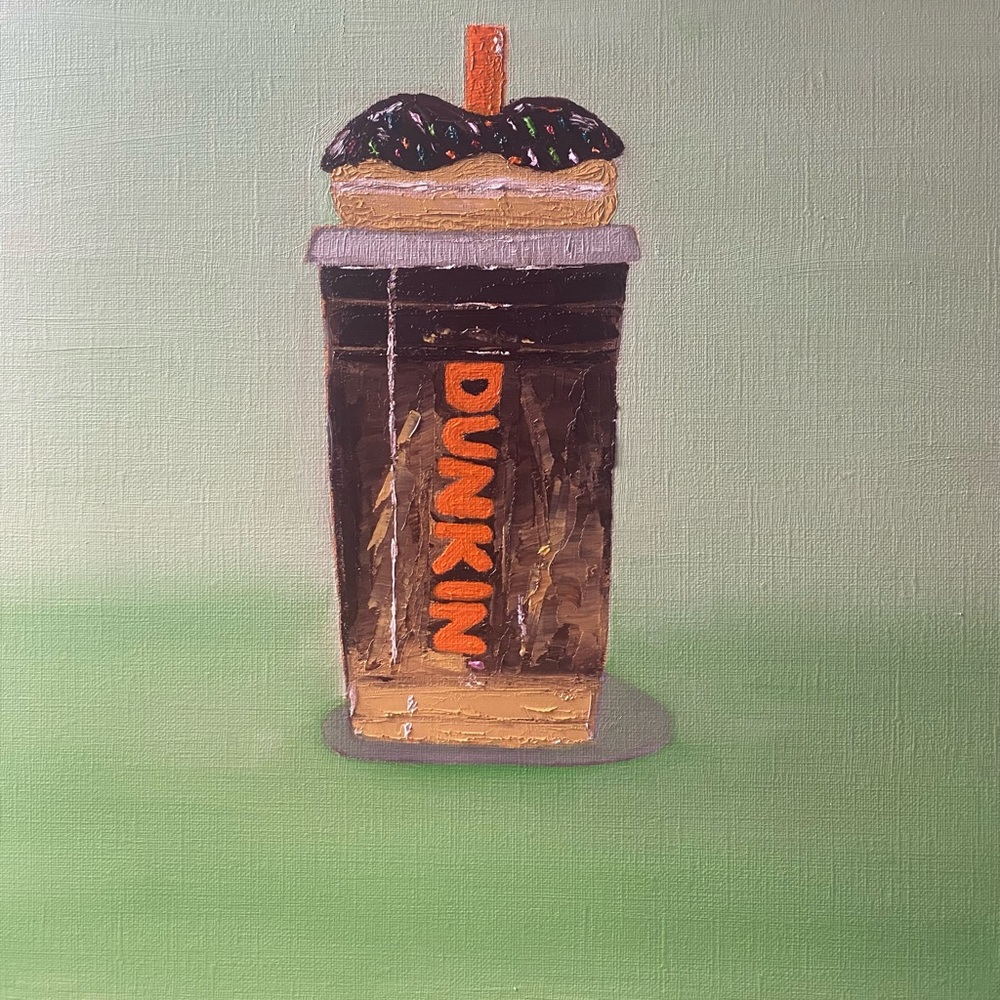 11x14 canvas paper ice coffee painting